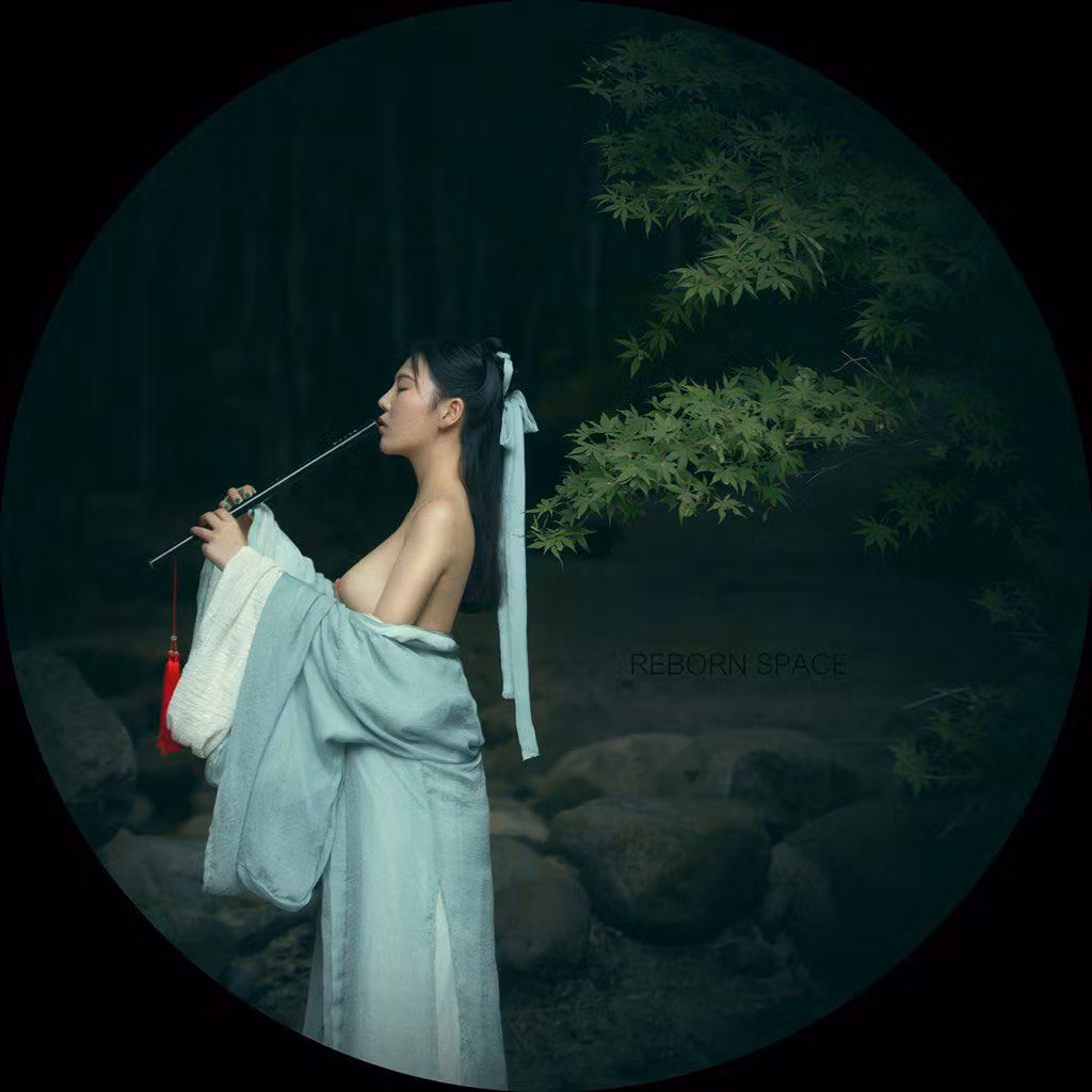 性感肚兜古风霓裳线条勾勒内里迷人美胸身段